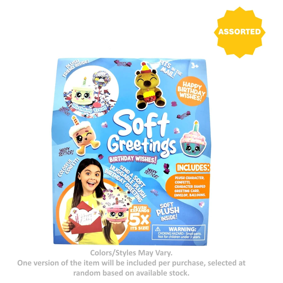 Soft Greetings Birthday Wishes! Plush Toy With Balloon Gift Set (Assorted)