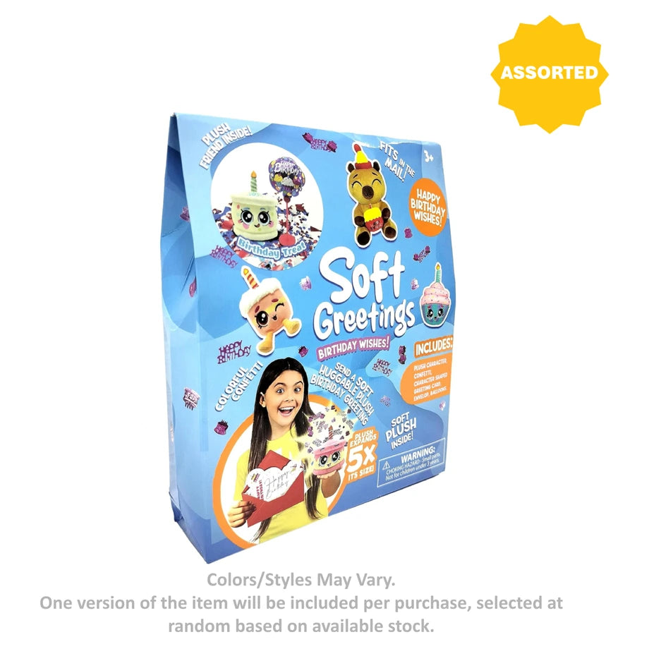 Soft Greetings Birthday Wishes! Plush Toy With Balloon Gift Set (Assorted)