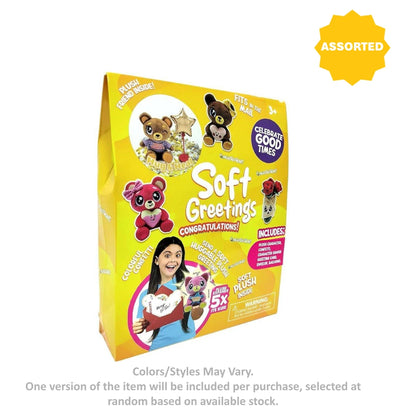 Soft Greetings Congratulations! Plush Toy With Balloon Gift Set (Assorted)