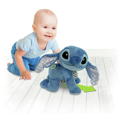 Clementoni Disney Baby Disney Lilo & Stitch Stitch Crawl With Me Interactive Plush Toy (23 x 16 x 26 cm, Blue)