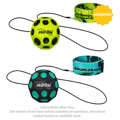 Waboba Bounceback x Moon Ball with Adjustable Wrist Strap (6 cm, Assorted)