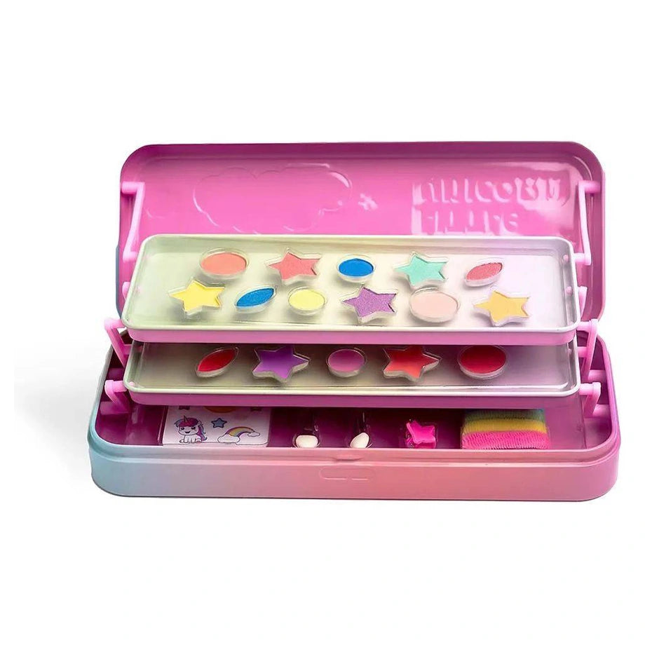 Martinelia Little Unicorn 3-Tiered Makeup Tin Case (21 x 4 x 8.5 cm)