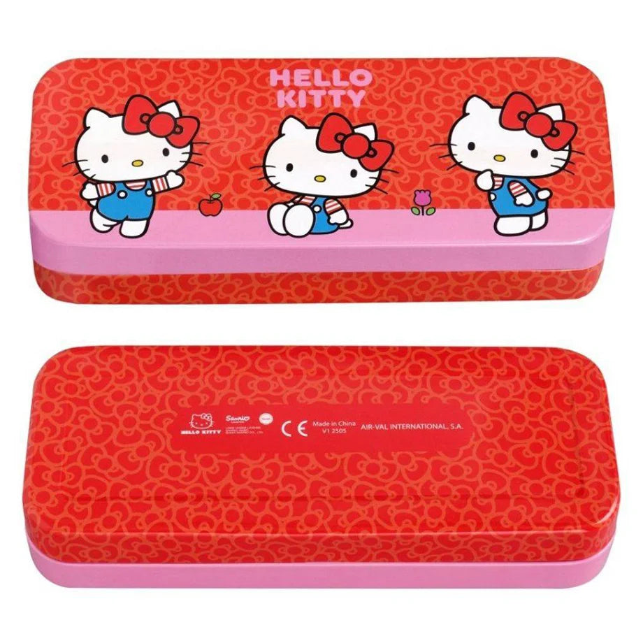 Air-Val Sanrio Hello Kitty and Friends Hello Kitty Makeup Tin With 3 Folding Trays (Red/Pink)