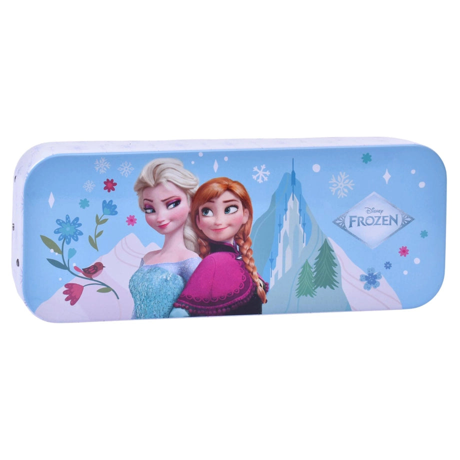 Air-Val Disney Frozen Makeup Tin With 3 Folding Trays (Blue)
