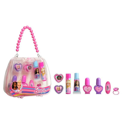 Mattel Barbie Compact Makeup Bag (8 Pieces)