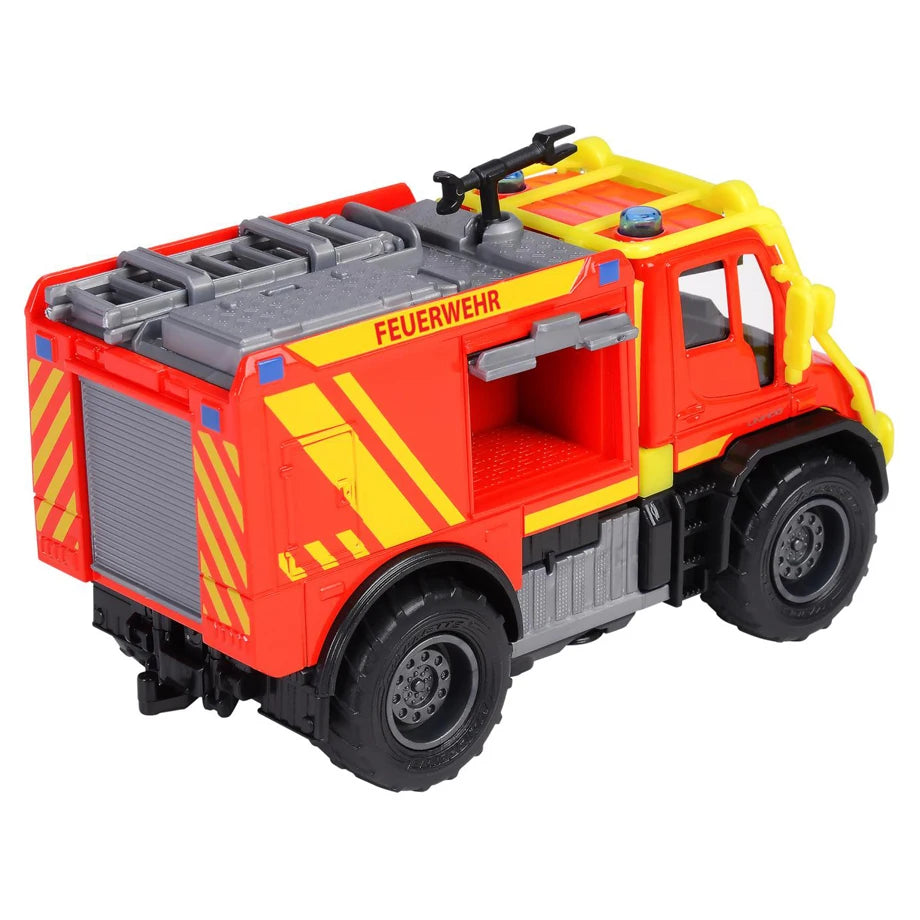 Majorette Grand Series Metal Unimog Fire Truck Die-Cast Vehicle (15 cm, Yellow/Red)
