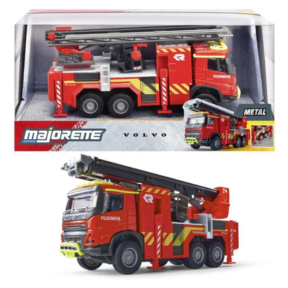Majorette Grand Series Metal Volvo FMX Fire Truck Die-Cast Vehicle (19 cm, Red)