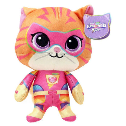 Disney Junior Super Kitties Su-Purr Charged Ginny Small Plush Toy (17.78 cm, Pink/Orange)