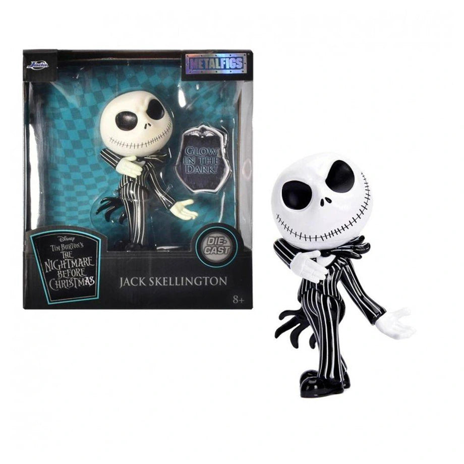 Jada Metalfigs Disney Tim Burton's The Nightmare Before Christmas Jack Skellington Glow-in-the-Dark Die-Cast Figure (10 cm)