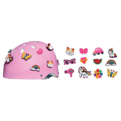 Street Jam DIY Popins Kids' Helmet (M, 55-58 cm, Pink)