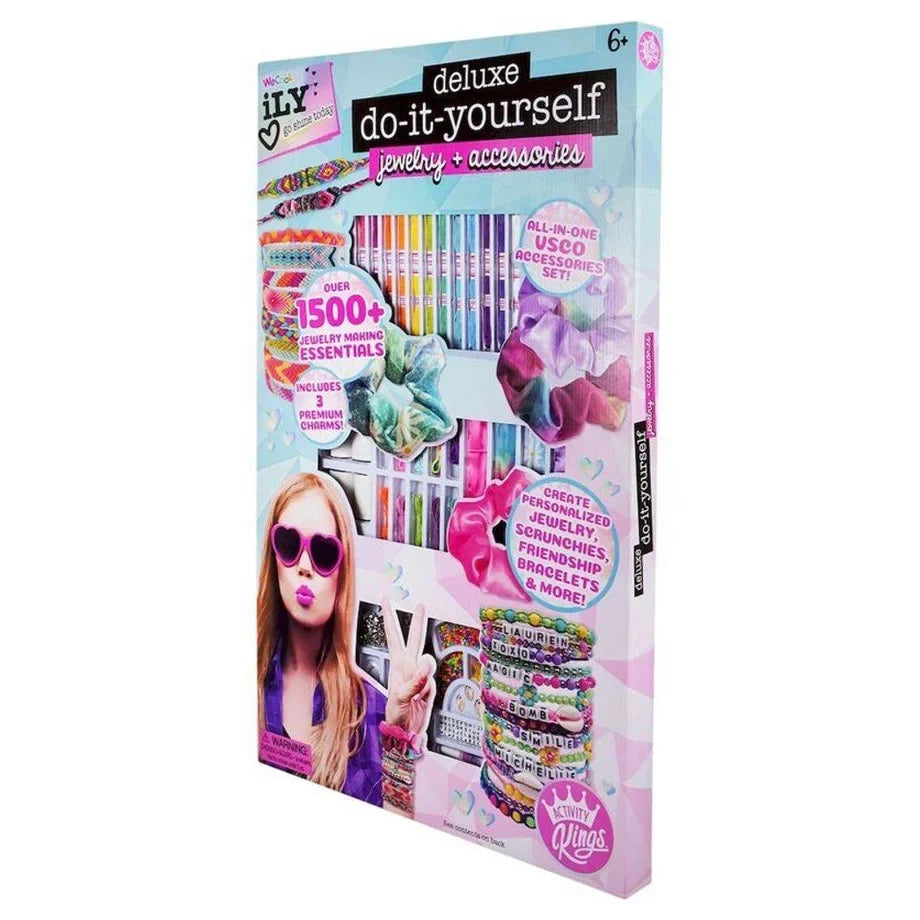 We Cool Activity Kings iLY Deluxe DIY Jewelry & Accessories Craft Kit (1,500+ Pieces)