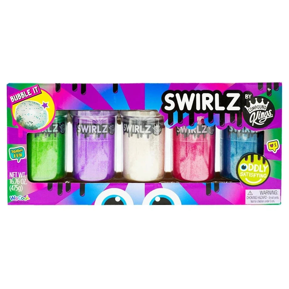 We Cool Compound Kings Swirlz Slime Tubs Pack (475 g, Pack of 5)