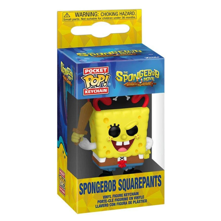 Funko Pocket Pop! The Spongebob Movie Search For Squarepants Spongebob Squarepants (Pirate) Vinyl Keychain (10.2 Cm)