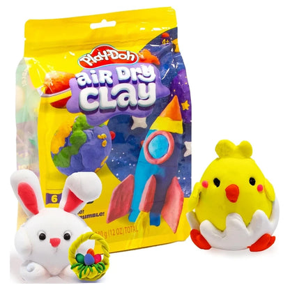 Hasbro Play-Doh Air Dry Clay Multicolour Bag (340 g, Pack of 6)