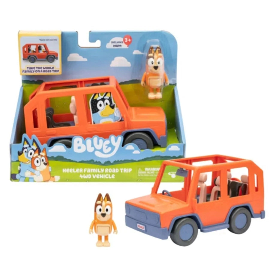 Bluey Series 11 Heeler Family Road Trip 4WD Vehicle Playset (2 Pieces)