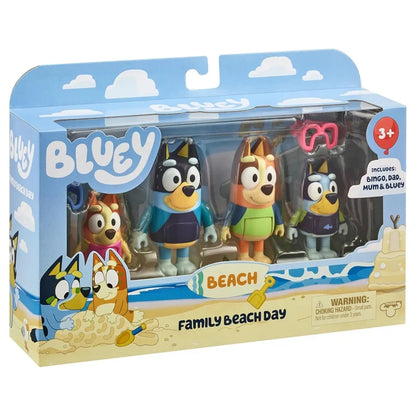 Bluey Beach Series 9 Family Beach Day Figures Pack (6 Pieces)