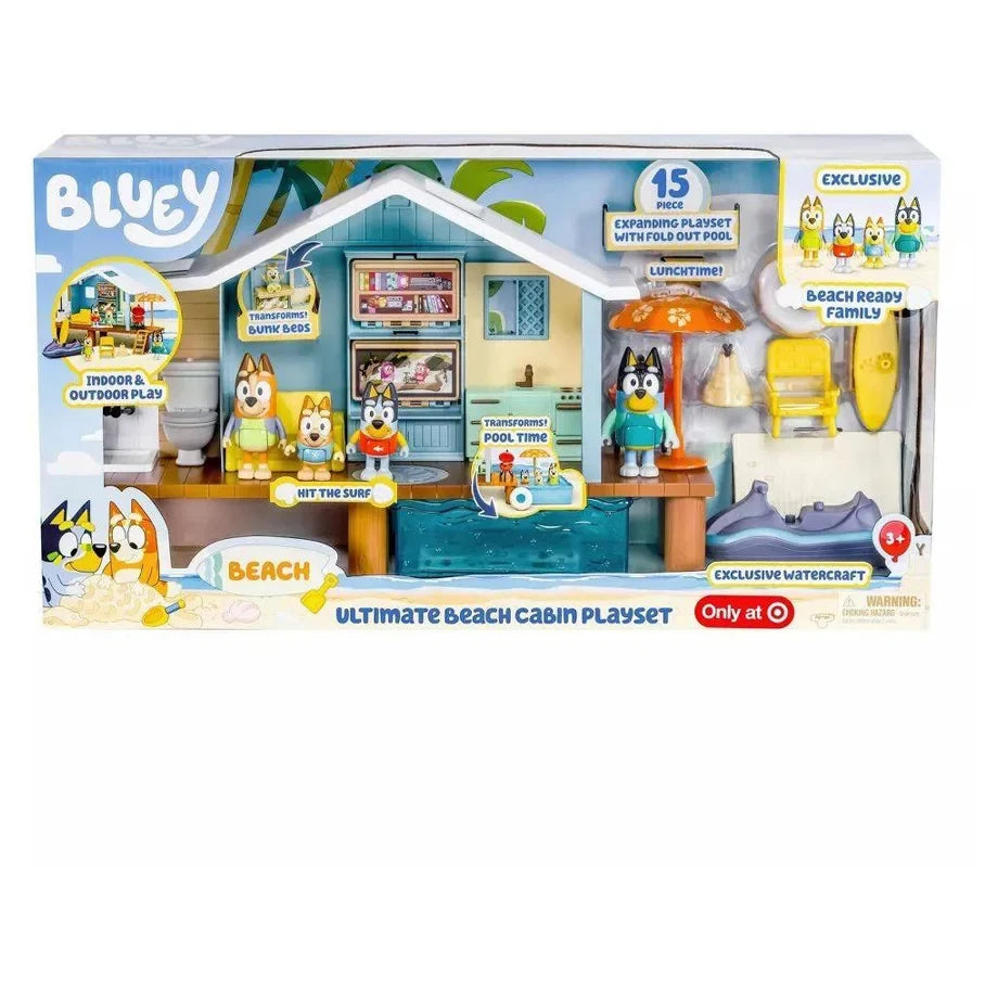 Bluey Beach Series 9 Ultimate Beach Cabin Playset (15 Pieces)
