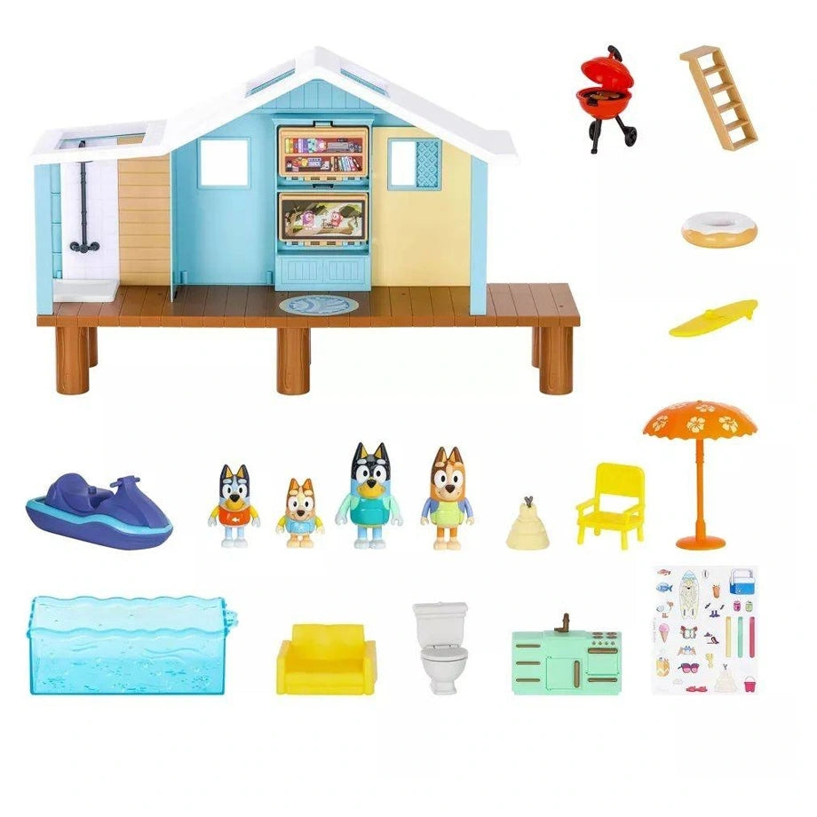 Bluey Beach Series 9 Ultimate Beach Cabin Playset (15 Pieces)