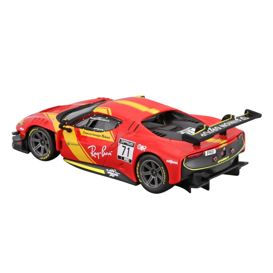 Maisto Tech Ferrari 296 GT3 #71 RC Car (1:16, Red/Yellow)