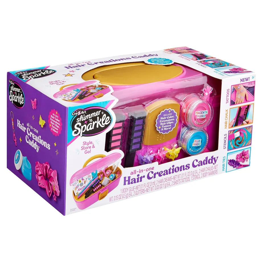 Cra-Z-Art Shimmer ‘N Sparkle All-In-One Hair And Body Creations Caddy Kit