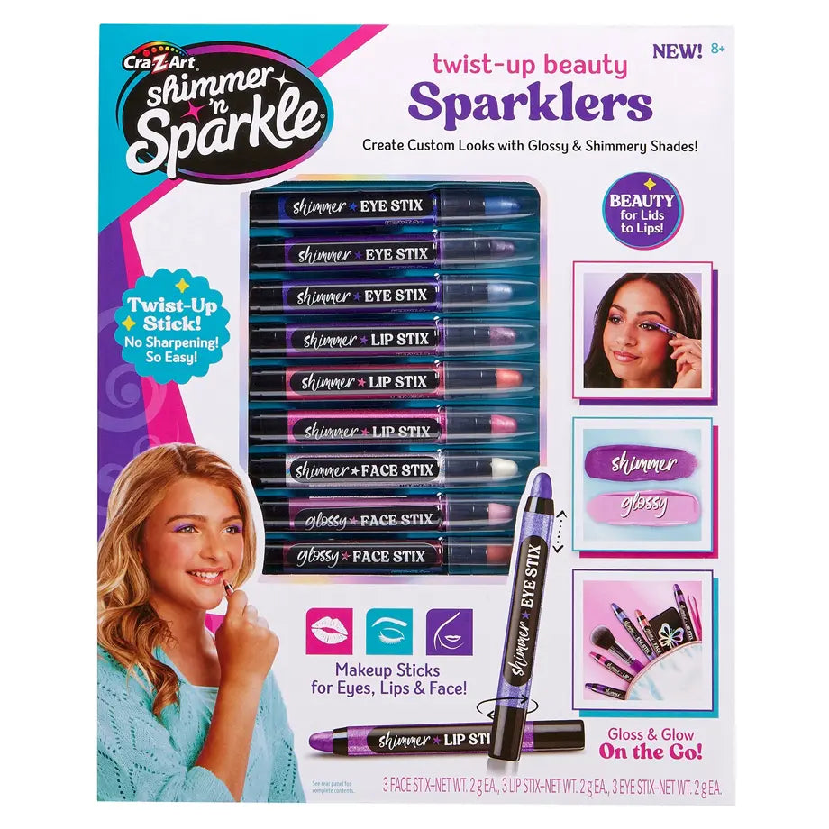 Cra-Z-Art Shimmer ‘N Sparkle Twist Up Beauty Sparklers Set (13 Pieces)