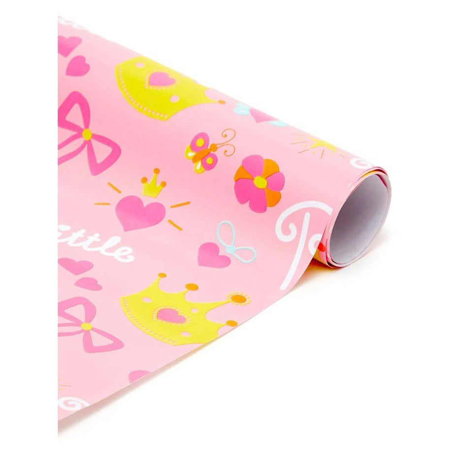 Torreto Little Princess Gift Roll Wrap (2 m, Pink)
