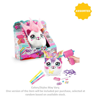 Airbrush Plush Hair'iffic Squishy Customise Your Plush Activity Kit (17 cm, Assorted)