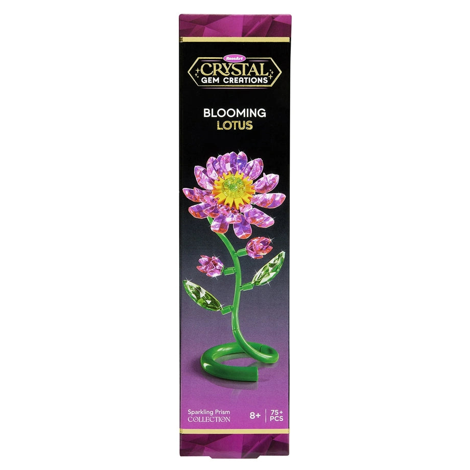 Cra-Z-Art Rose Art Crystal Gem Blooming Lotus Flower Activity Kit (75+ Pieces)