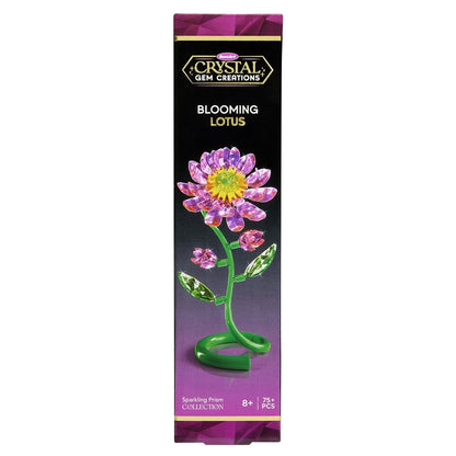 Cra-Z-Art Rose Art Crystal Gem Blooming Lotus Flower Activity Kit (75+ Pieces)