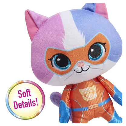 Disney Junior Super Kitties Su-Purr Charged Bitsy Small Plush Toy (20.32 cm, Blue/Pink)
