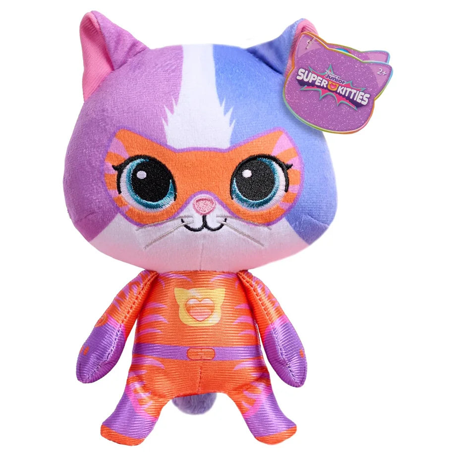 Disney Junior Super Kitties Su-Purr Charged Buddy Small Plush Toy (16.5 cm, White/Blue)