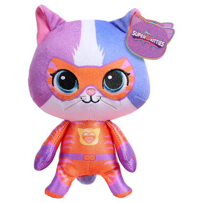 Disney Junior Super Kitties Su-Purr Charged Buddy Small Plush Toy (16.5 cm, White/Blue)