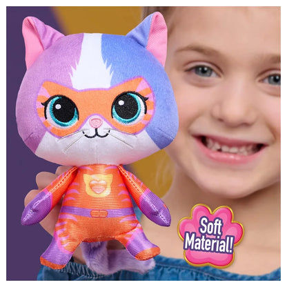 Disney Junior Super Kitties Su-Purr Charged Buddy Small Plush Toy (16.5 cm, White/Blue)