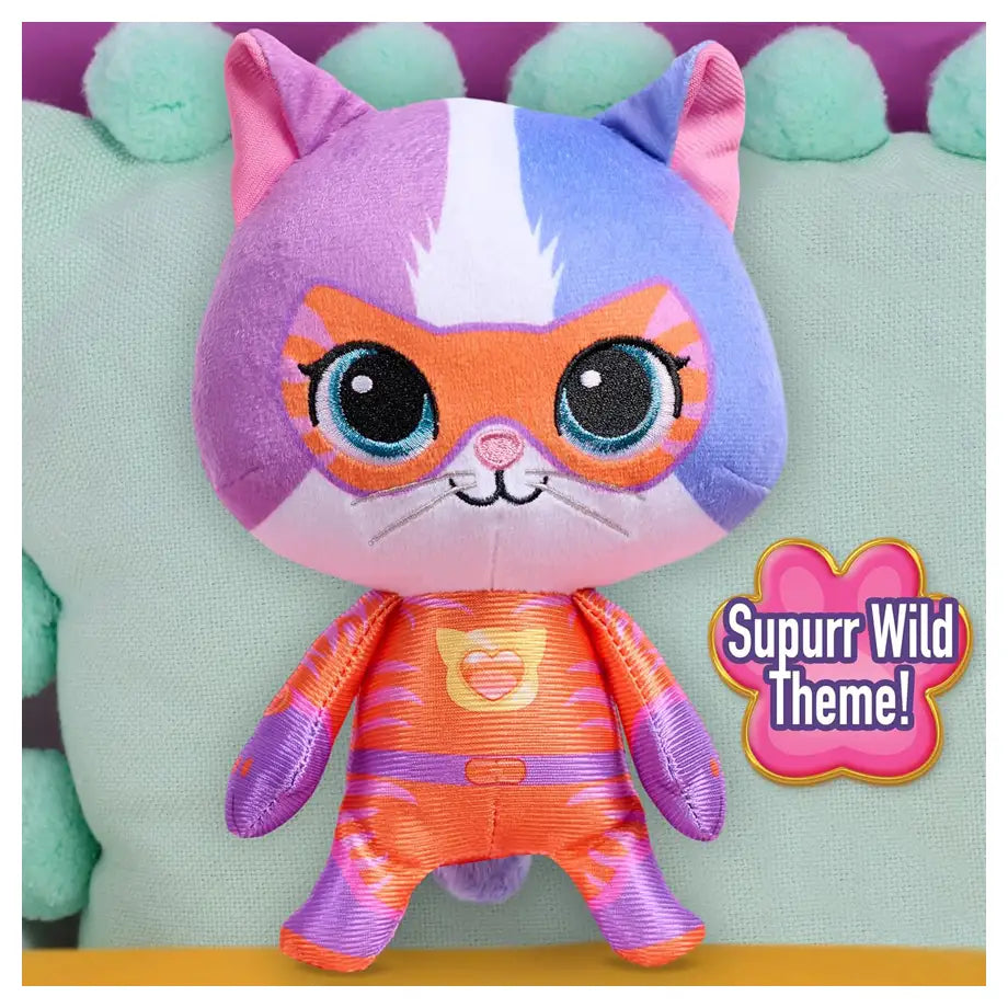 Disney Junior Super Kitties Su-Purr Charged Buddy Small Plush Toy (16.5 cm, White/Blue)