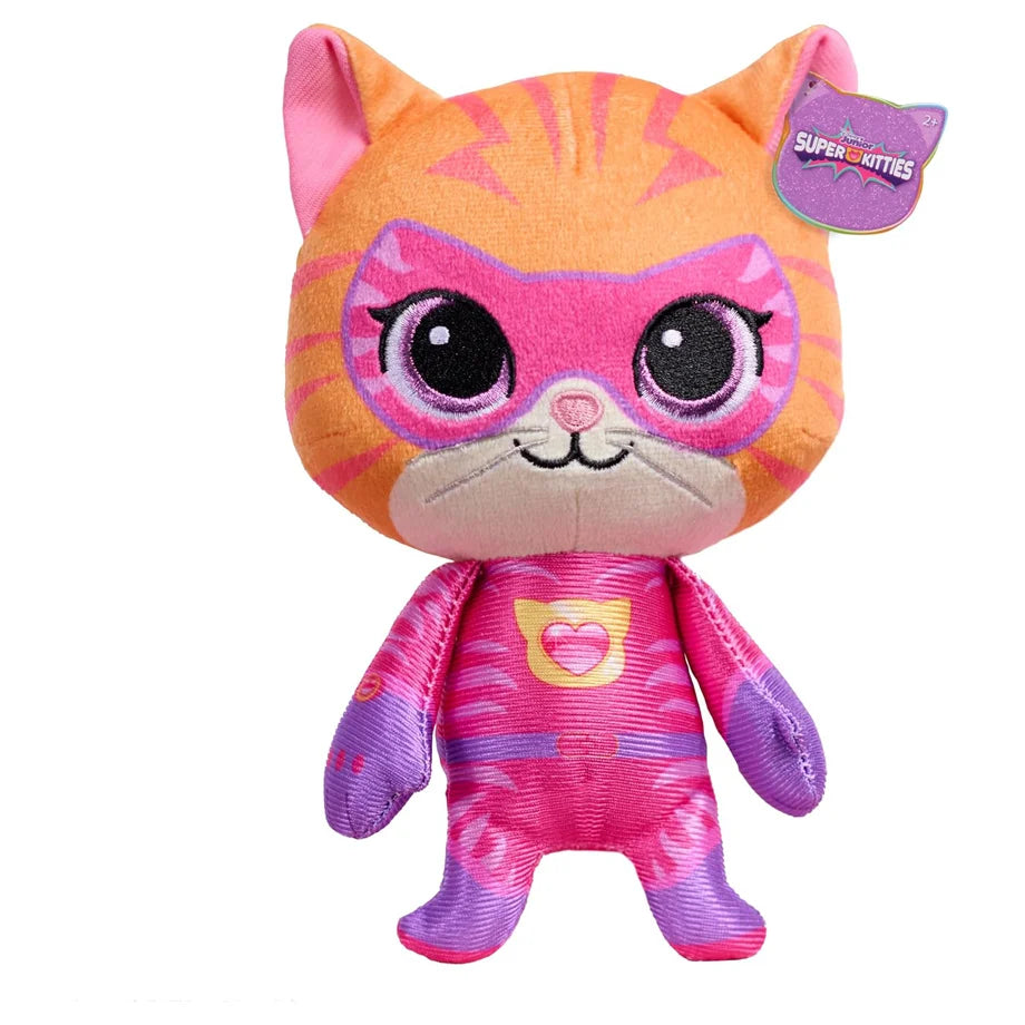 Disney Junior Super Kitties Su-Purr Charged Sparks Small Plush Toy (16.51 cm, Purple/Orange)