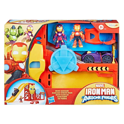 Disney Junior Marvel Iron Man And His Awesome Friends Iron Man Garage Playset (7.6 Cm)