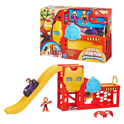 Disney Junior Marvel Iron Man And His Awesome Friends Iron Man Garage Playset (7.6 Cm)