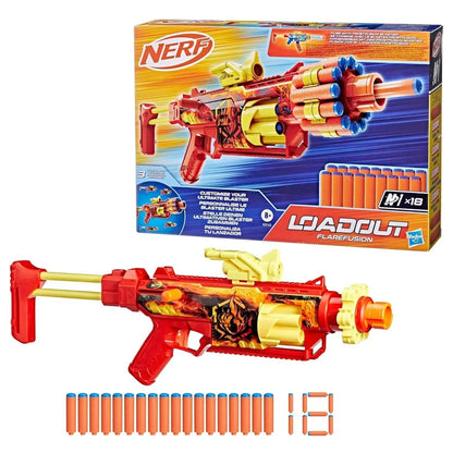 Nerf Loadout Flare Fusion Ultimate Dart Blaster With 18 Darts