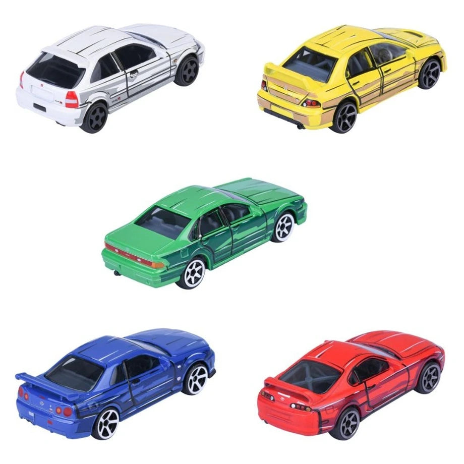 Majorette JDM Legends Anime Japanese Sports Die-cast Car Gift Set (1:64, Pack of 5)