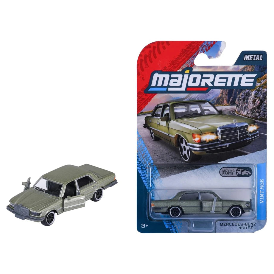 Majorette Metal Vintage Mercedes Benz 450 SEL Die-cast Car (1:64, Green)