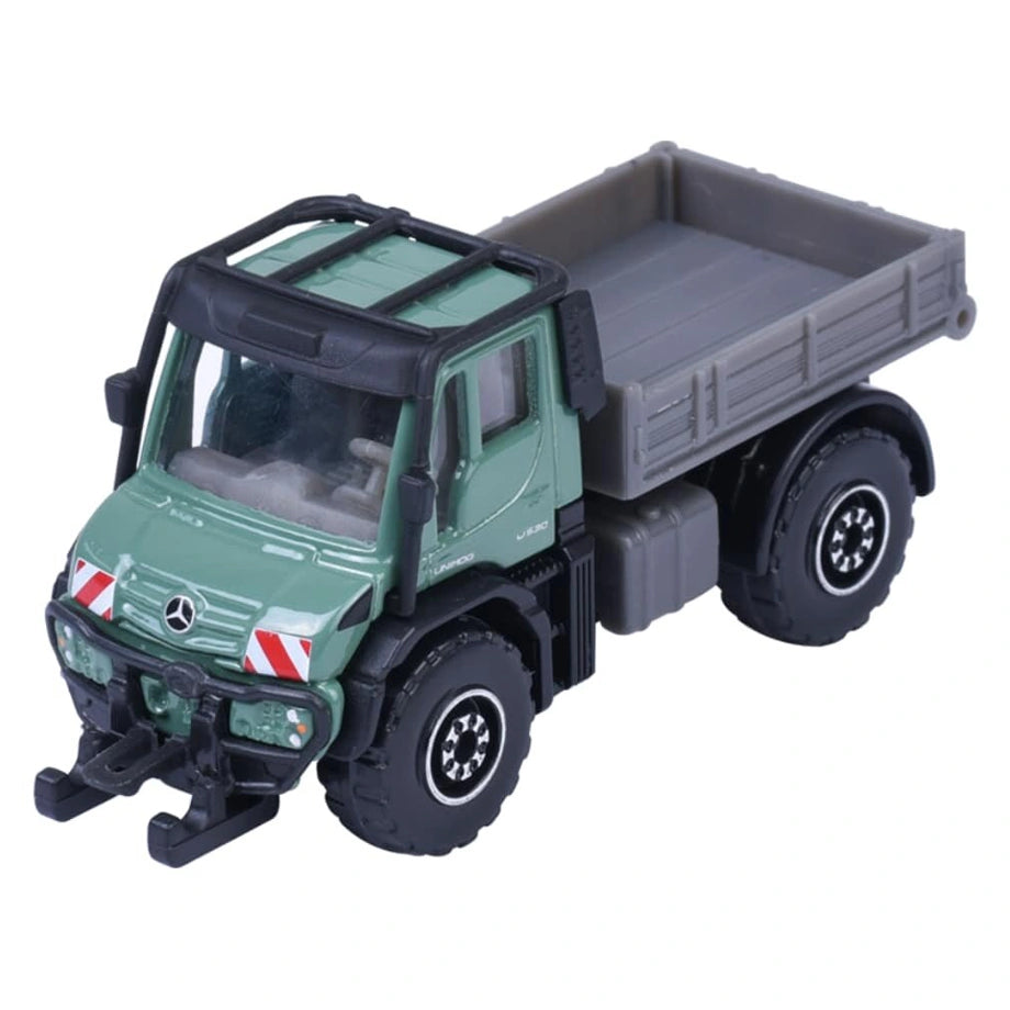 Majorette Metal Farm Mercedes Benz Unimog U530 Die-cast Vehicle (1:64, Green/Grey)