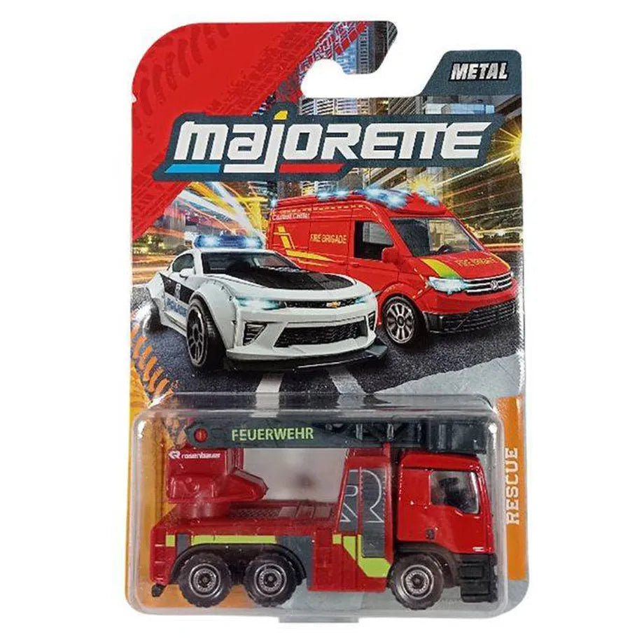 Majorette Metal Man Tgs Fire Brigade Rescue Truck With Ladder Die-Cast Vehicle (7.5 Cm)