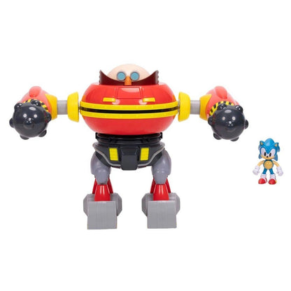 Sonic The Hedgehog Hammer Egg Robot And Sonic Action Figure Playset (6.35 Cm)