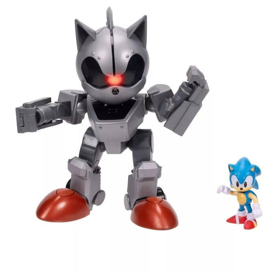 Sonic The Hedgehog Giant Mecha Sonic Vs Sonic Action Figure Set (20.3 Cm, 2 Pieces)