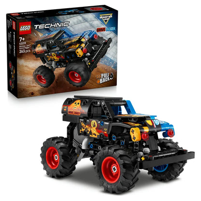 LEGO Technic Monster Jam Grave Digger Fire and Ice 42219 Building Toy Set (263 Pieces)