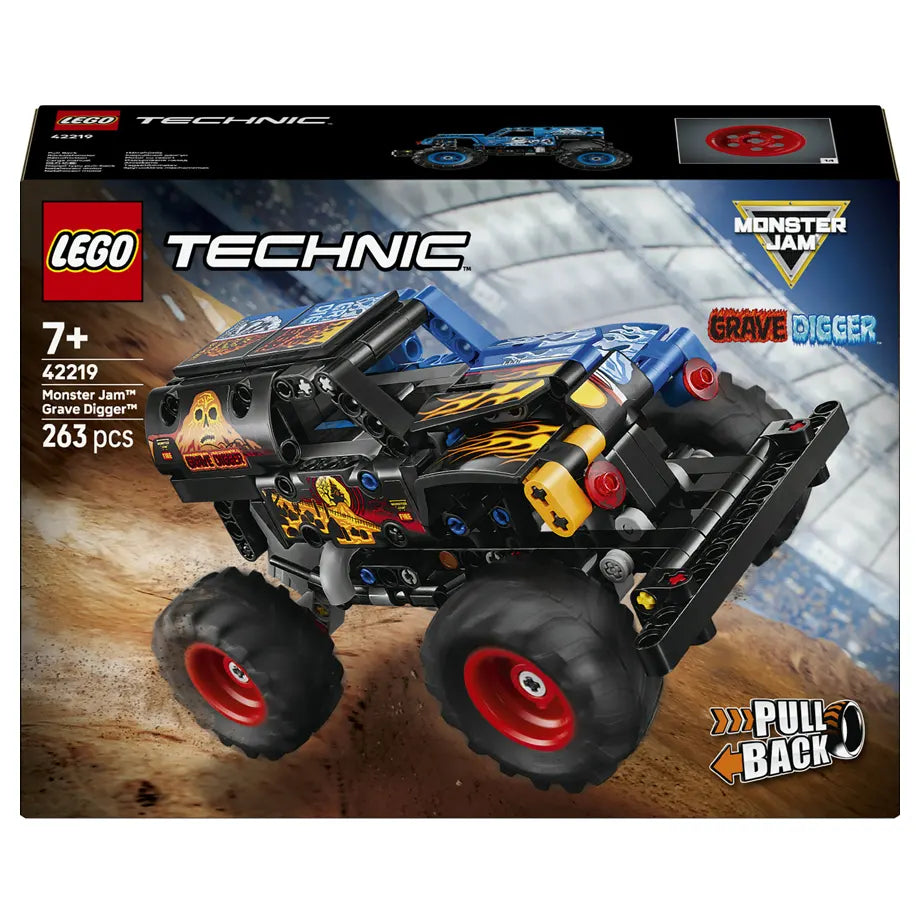 LEGO Technic Monster Jam Grave Digger Fire and Ice 42219 Building Toy Set (263 Pieces)