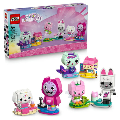 LEGO Gabby’s Dollhouse Gabby’s Brick-Built Cat Friends 11215 Building Toy Set (324 Pieces)