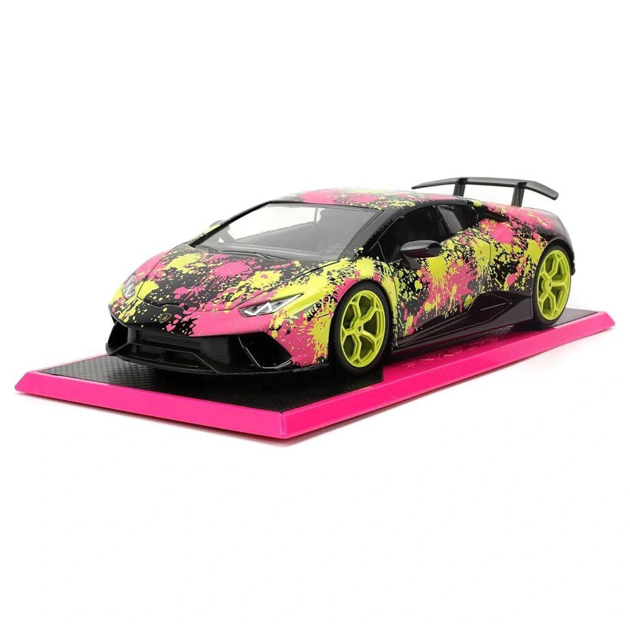 Jada Pink Slips Lamborghini Huracán Performante Die-cast Car (1:24, Yellow/Pink/Black)