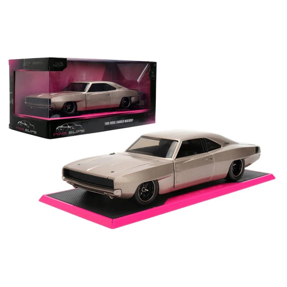 Jada Pink Slips 1968 Dodge Charger Widebody Die-cast Car (1:24, Beige)