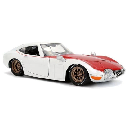 Jada Pink Slips 1967 Toyota 2000GT Die-cast Car (1:24, Red/White)